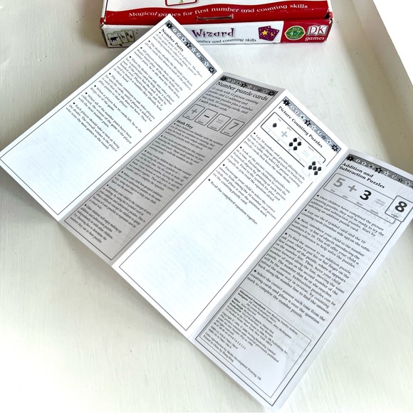 Math Wizard Numbers Counting Card Game Kids Mathematics Learning Flashcards Set - Picture 10 of 15